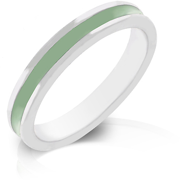 Light Green Enamel Eternity Ring