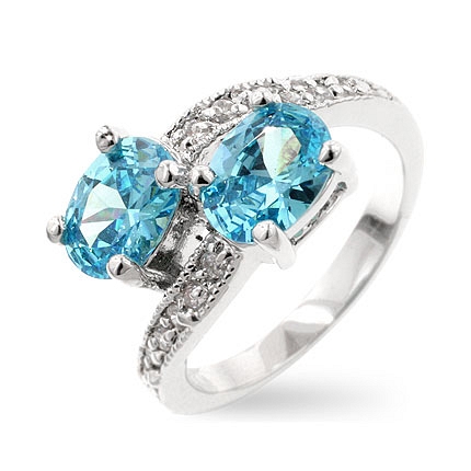Cocktail Blue Bonnet Ring - Amazing Gift Idea