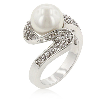 Baroque Triton Pearl Engagement Ring