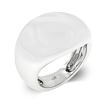 Contemporary Liquid Silver Fashion Ring