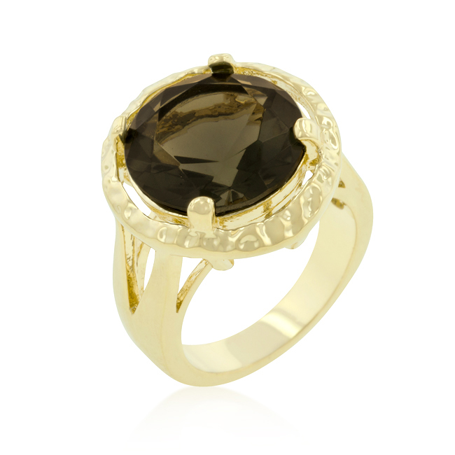 Brown CZ Organic Ring - Designer Gifts from DT
