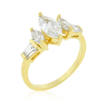 Marquise Triplet Engagement Ring