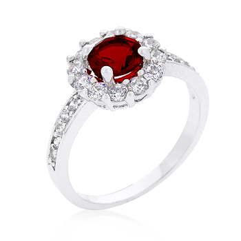 Fashion Garnet Halo Engagement Ring Under $100