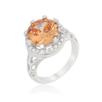 Champagne Organic Cocktail Ring 4.7 CT