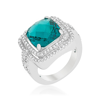 Candy Aqua Cocktail Ring 7.66 CT