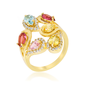 Multi-Color Cocktail Ring 3.16 CT