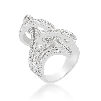 Cocktail Micro-Pave Knot Ring .66 CT