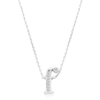 Classic Pave Initial F Pendant