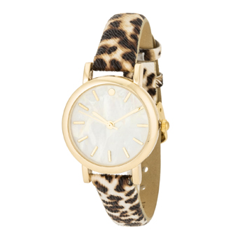 Leopard Print Leather Watch