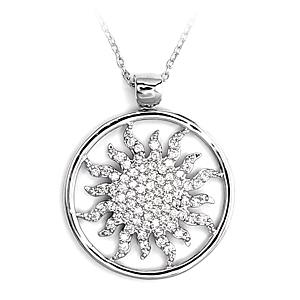 Lovely Sterling Silver .925 Necklace Clear CZ