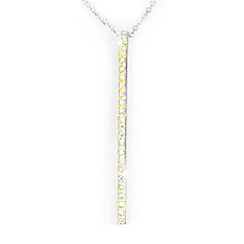 Sterling Silver .925 Necklace Clear CZ