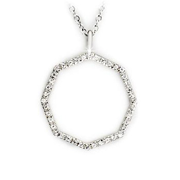 Sterling Silver .925 Necklace Clear Cubic Zirconia
