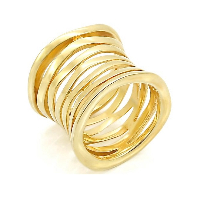 14K Yellow Gold Plated Modern Fashion Ring