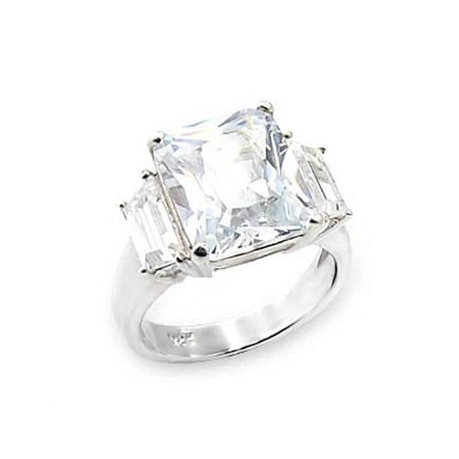 Sterling Silver .925 Ring Clear Cubic Zirconia