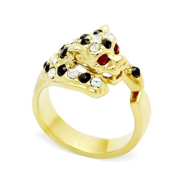 14K Gold Plated Fashion Ring Multi Color Crystal