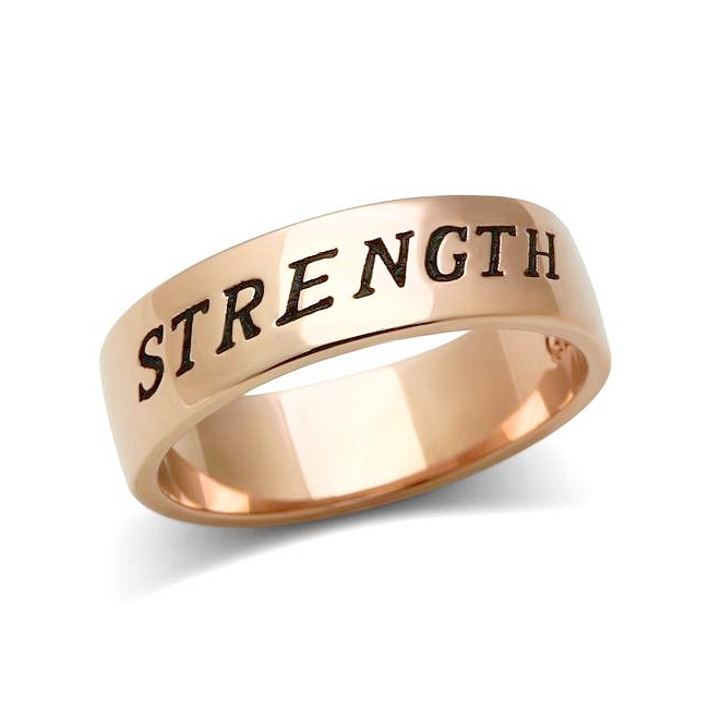 Extraordinary 14K Rose Gold Plated Strength Band Fashion Ring