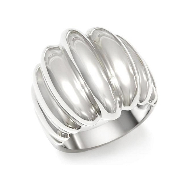 Classy Silver Tone Modern Fashion Ring