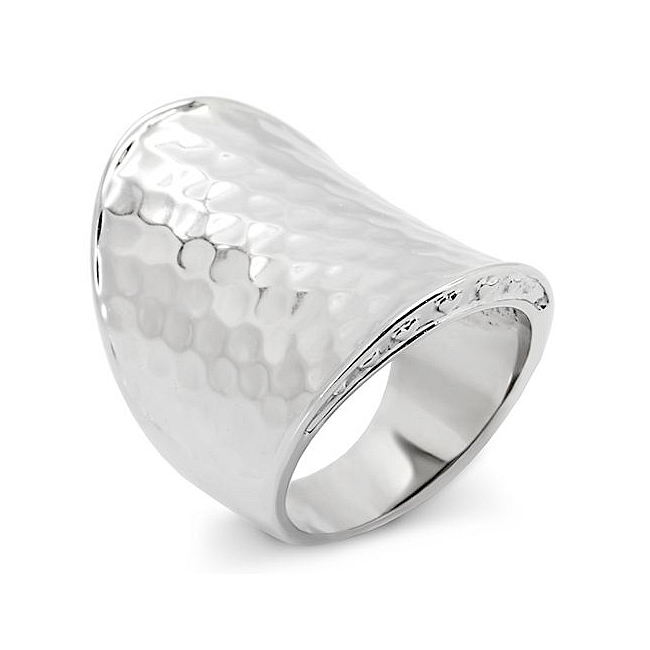 Silver Tone Modern Fashion Ring
