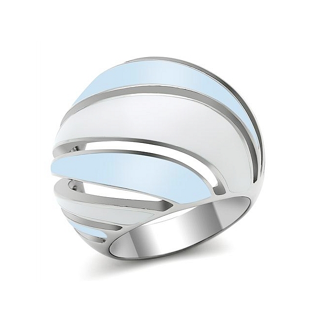Classic Silver Tone Modern Fashion Ring