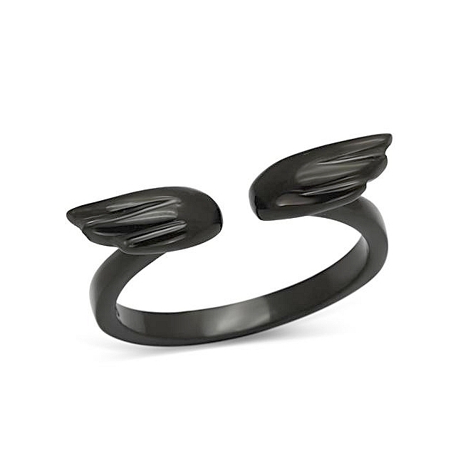 Stunning Ion Black Plated Modern Fashion Ring