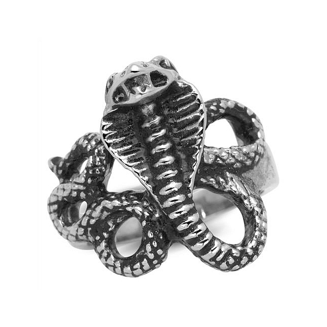 Silver Tone Snake Animal Fashion Ring