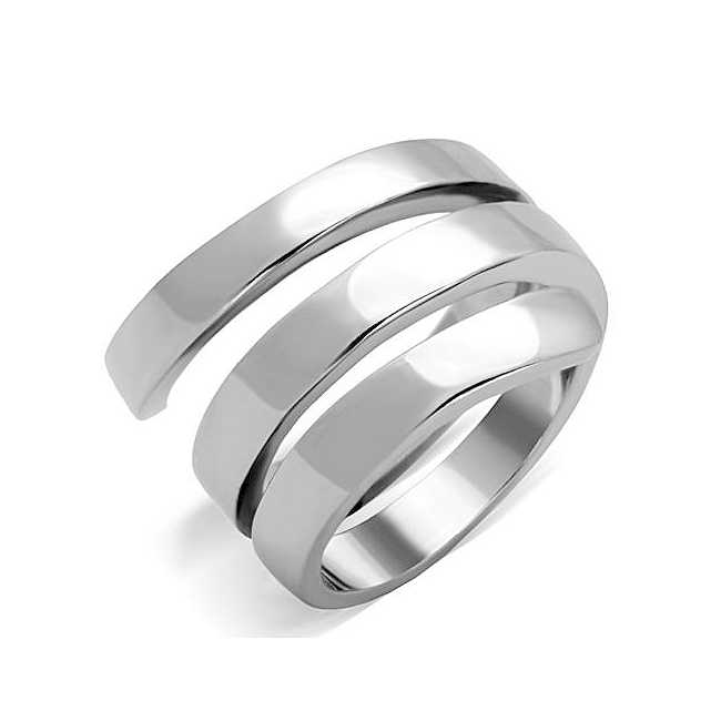 Classic Silver Tone Modern Fashion Ring