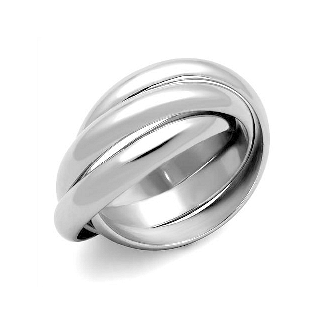 Silver Tone Plain Wedding Ring