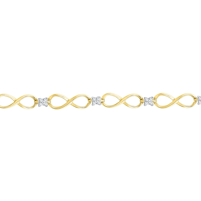 0.25 CT Diamond Bracelet Yellow gold