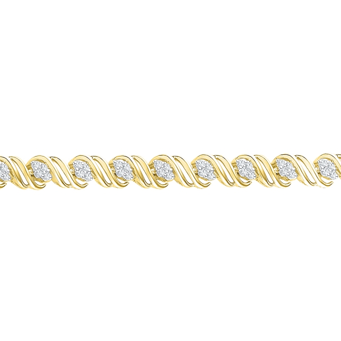 1.00 CT Diamond Bracelet Yellow gold