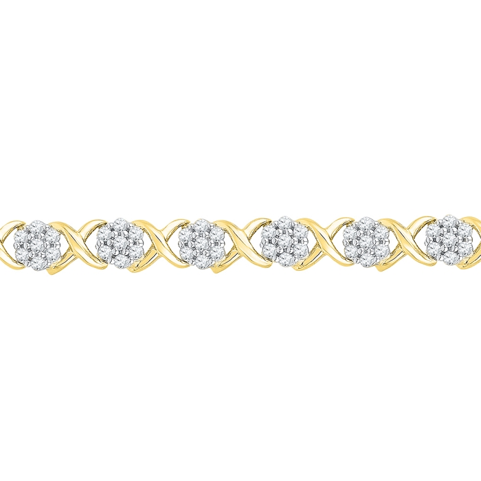 0.25 CT Diamond Bracelet Yellow gold