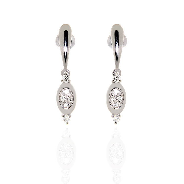 Drop Diamond Earrings 1/8CT from Italy