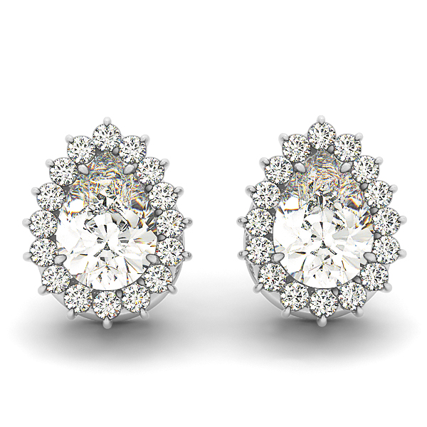Pear Diamond Earrings Fancy Design