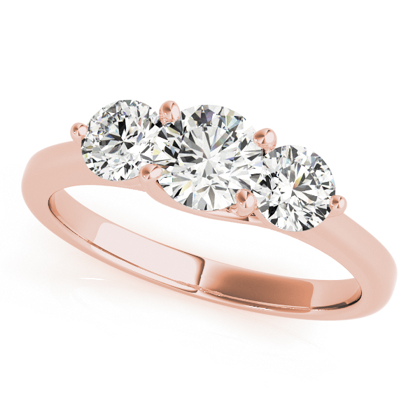Gorgeous Three Stone Diamond Engagement Ring Trellis Setting