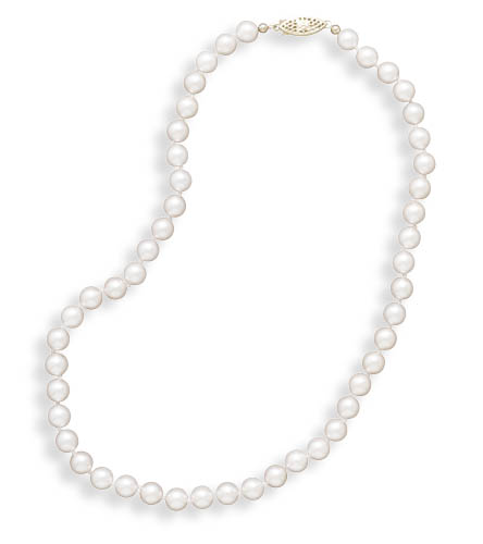 18" 6.5-7mm Grade A Cultured Akoya Pearl Necklace