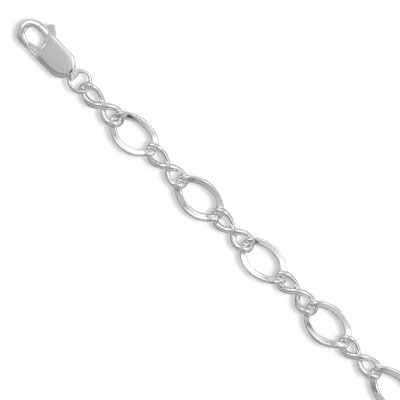 8" Polished Infinity Charm Bracelet