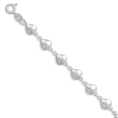 7" Heart Chain Bracelet