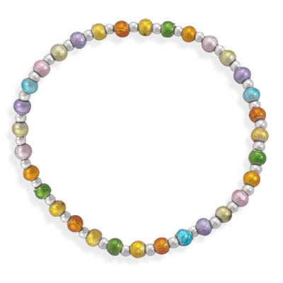 7" Multicolor Spectra Bead Bracelet