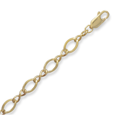 7" 14/20 Gold Filled Oval Infinity Link Bracelet
