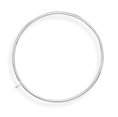 Round Bangle Bracelet with Ring Suitable for adding a Charm