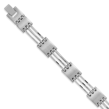 Men's Stainless Steel Alternating Link Design Bracelet