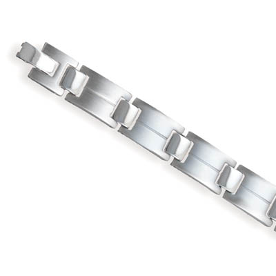 Titanium Square and Rectangle Alternating Link Bracelet