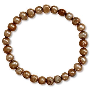 Brown Cultured Freshwater Pearl Stretch Bracelet