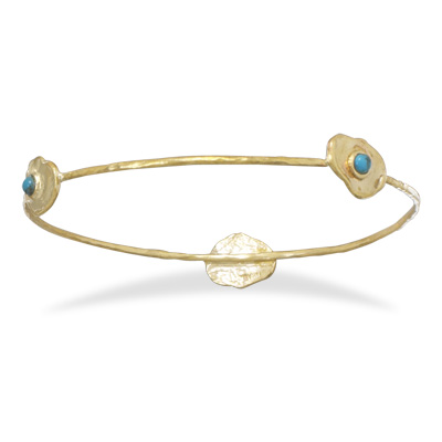 Brass and Turquoise Bangle
