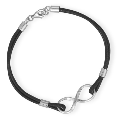 7.25" Double Strand Cord Infinity Bracelet