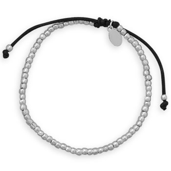 Adjustable Textured Bead Bracelet