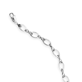 8" Oxidized Large Figure 8 Chain Bracelet