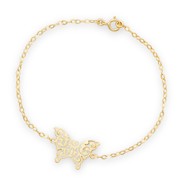 14 Karat Gold Plated Delicate Butterfly Bracelet