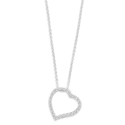 16" Chain with Cut Out CZ Heart