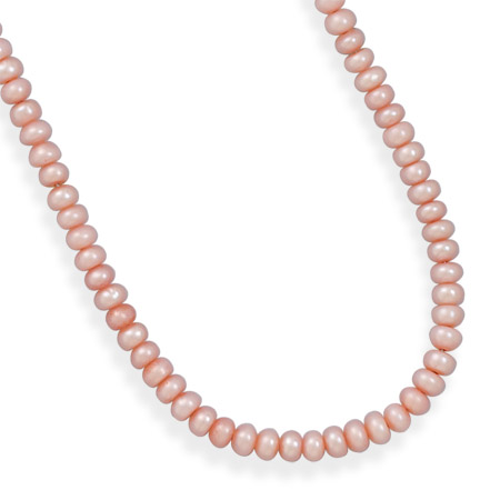 13" + 2" Extension Pink Cultured Freshwater Pearl Necklace