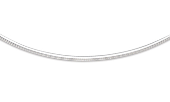 18" 2mm Oval Omega Necklace